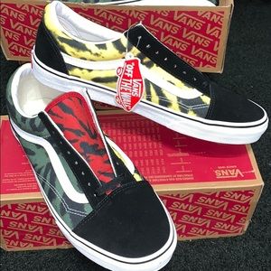 Ⓜ️ VANS OLD SKOOL TIE DYE MULTI BLACK GREEN YELLOW